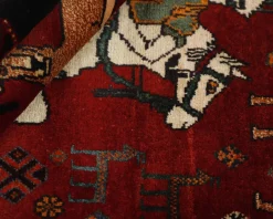 Old Figural Kashghai orientalisk matta 139 x 223 cm