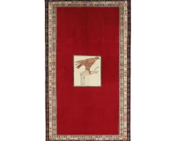 Old Figural Kashghai orientalisk matta 137 x 230 cm