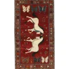 Old Figural Kashghai orientalisk matta 162 x 286 cm