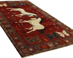 Old Figural Kashghai orientalisk matta 162 x 286 cm