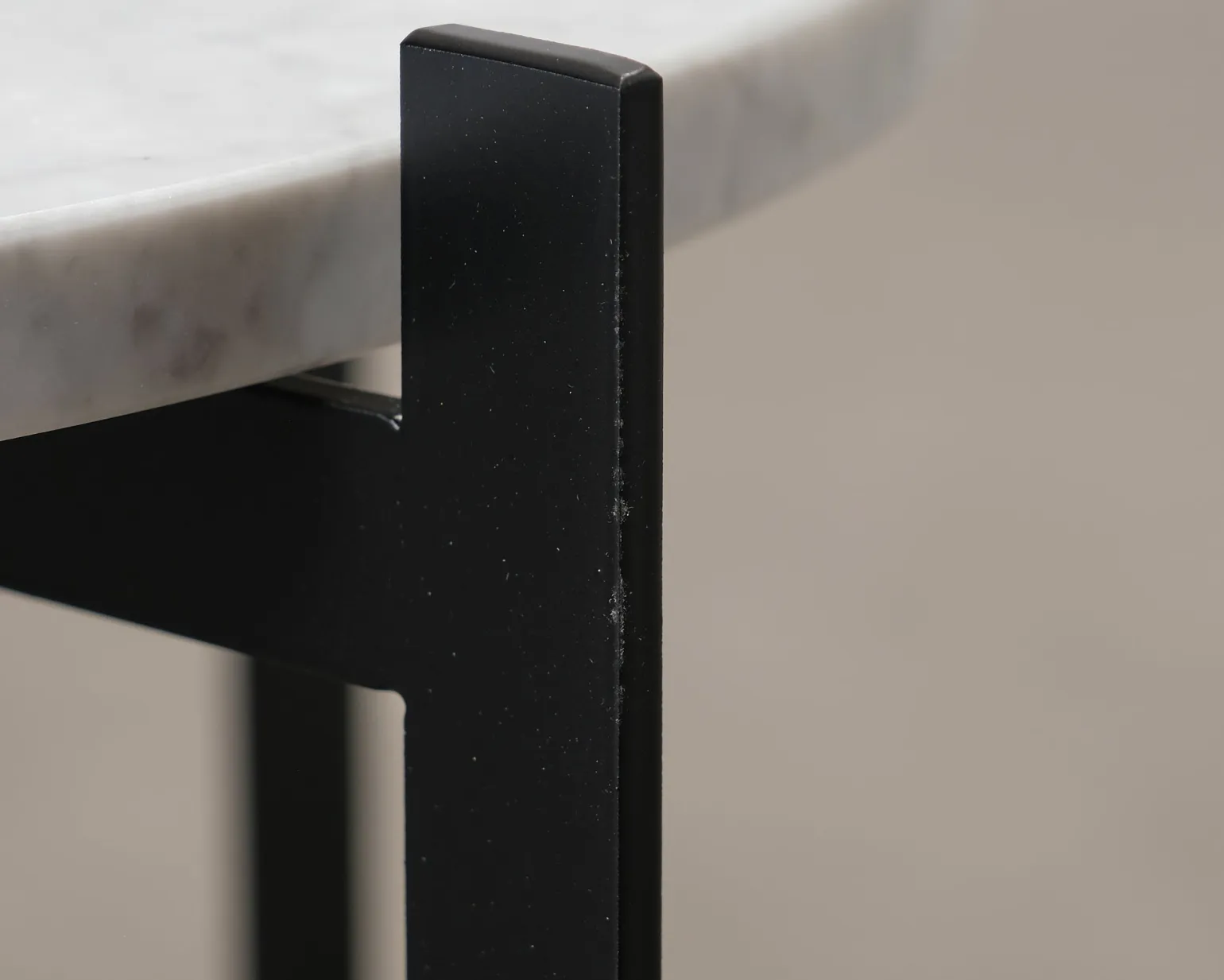 Ox Denmarq Deck sidobord svart / vit marmor