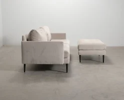 Pohjanmaan Nordic 3-sits soffa med fotpall beige
