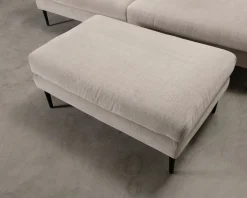 Pohjanmaan Nordic 3-sits soffa med fotpall beige