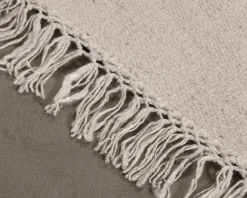 Roots Living Fringe Bamboo matta 200 x 300 cm vit
