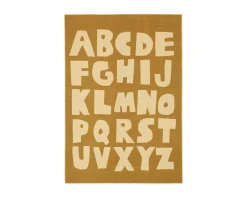 Rugvista Alphabet matta 100 x 160 cm gul