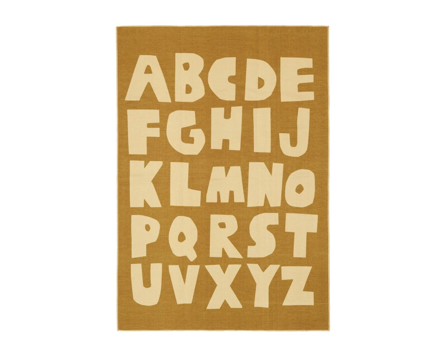 Rugvista Alphabet matta 100 x 160 cm gul
