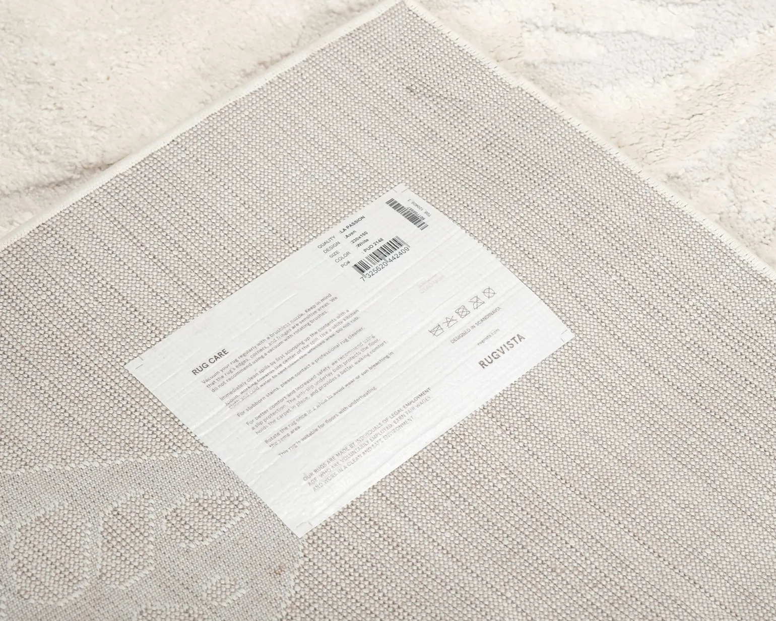 Rugvista Core Aven matta 160 x 230 cm vit