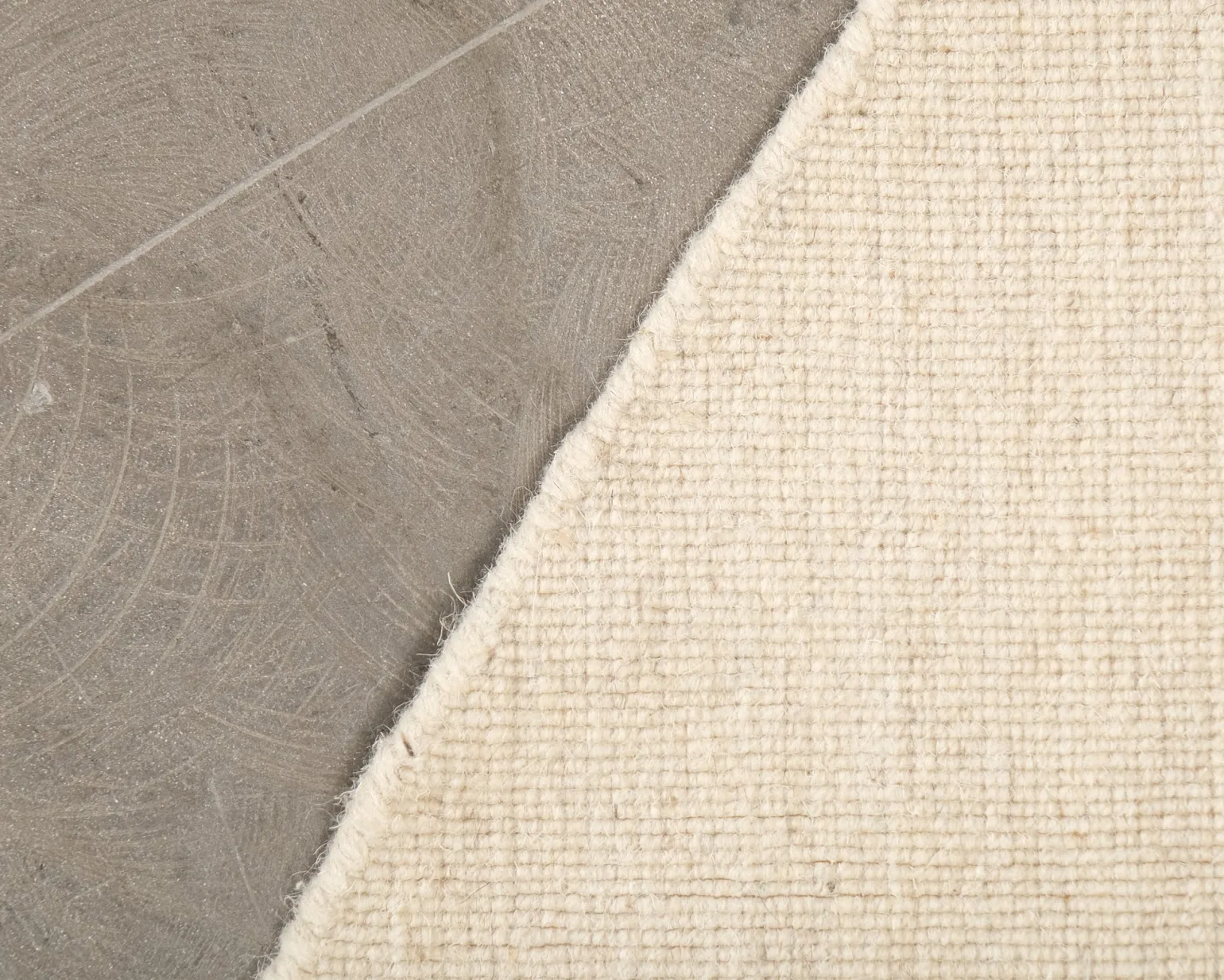 Rugvista Core Handloom Flat matta ø 250 cm naturvit