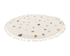 Rugvista Essential Confetti matta ø 100 cm vit