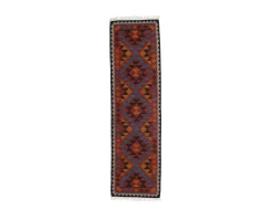 Rugvista Kelim Isparta matta 80 x 300 cm blå / röd