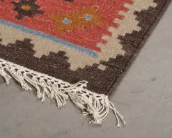 Rugvista Kelim Isparta matta 80 x 300 cm blå / röd
