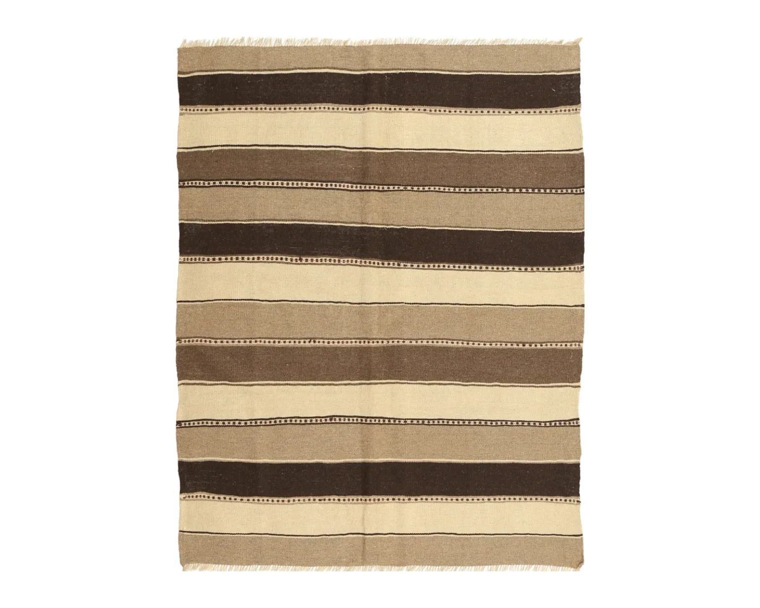 Rugvista Kelim ullmatta 152 x 196 cm beige / brun