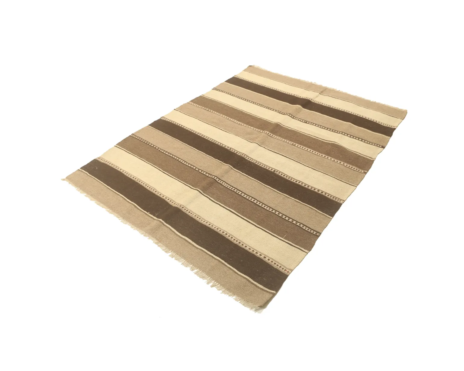 Rugvista Kelim ullmatta 152 x 196 cm beige / brun