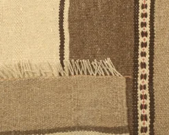 Rugvista Kelim ullmatta 152 x 196 cm beige / brun