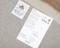 Rugvista Premium Barba runt ullmatta ø 250 cm beige