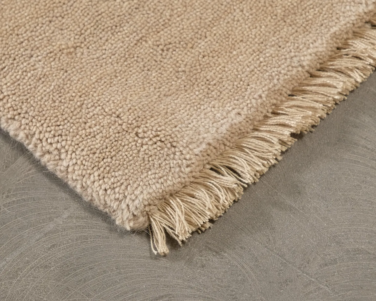 Rugvista Premium Handloom Fringes ullmatta 80 x 120 cm beige