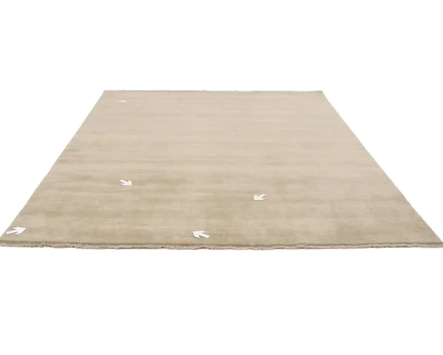 Rugvista Premium Handloom Fringes ullmatta 200 x 250 cm greige