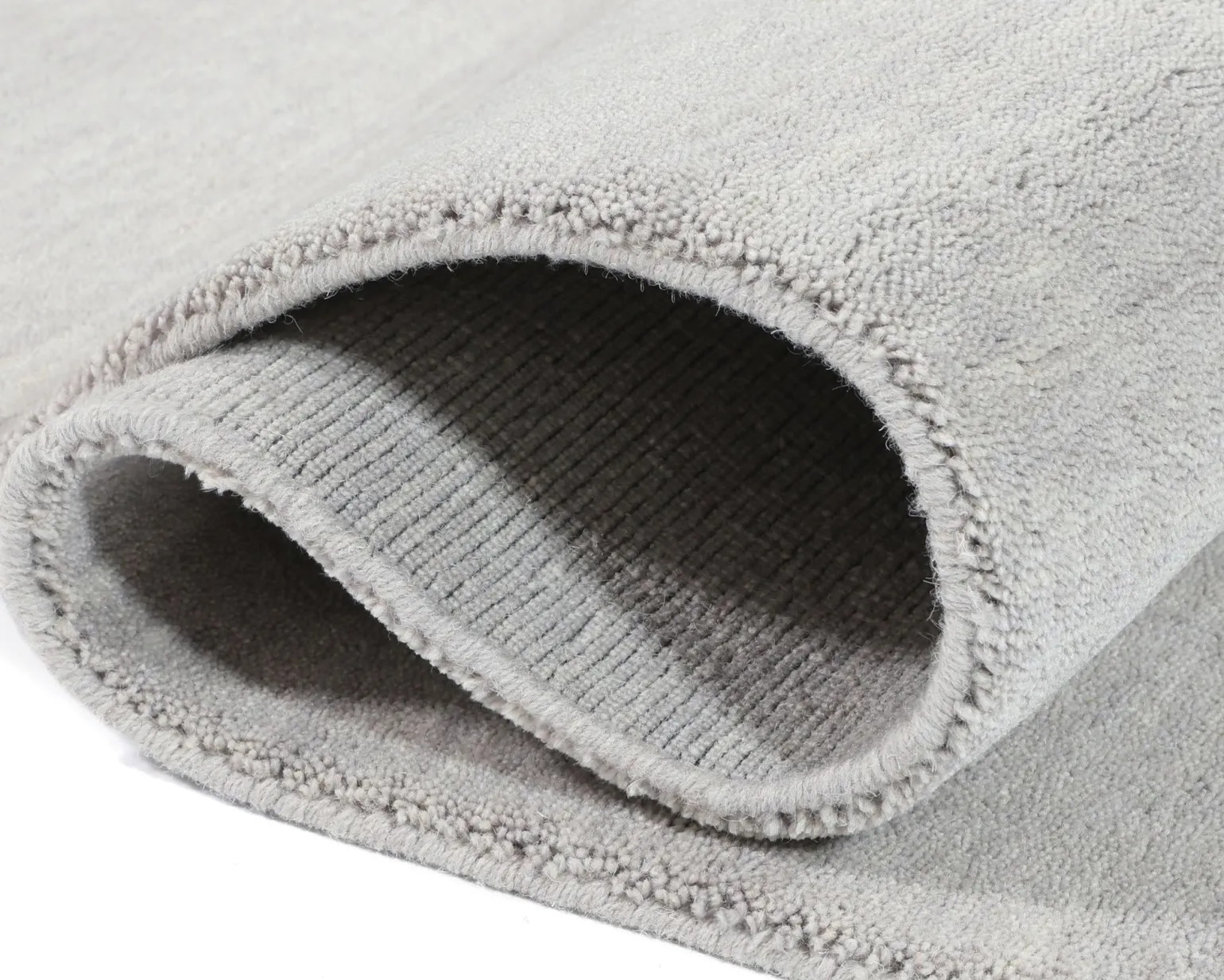 Rugvista Premium Handloom Fringes ullmatta 250 x 350 cm silver