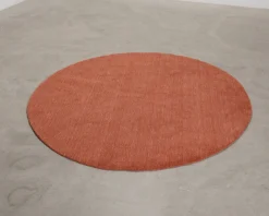 Rugvista Premium Handloom runt ullmatta ø 200 cm senapsgul