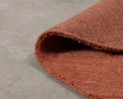 Rugvista Premium Handloom runt ullmatta ø 200 cm senapsgul
