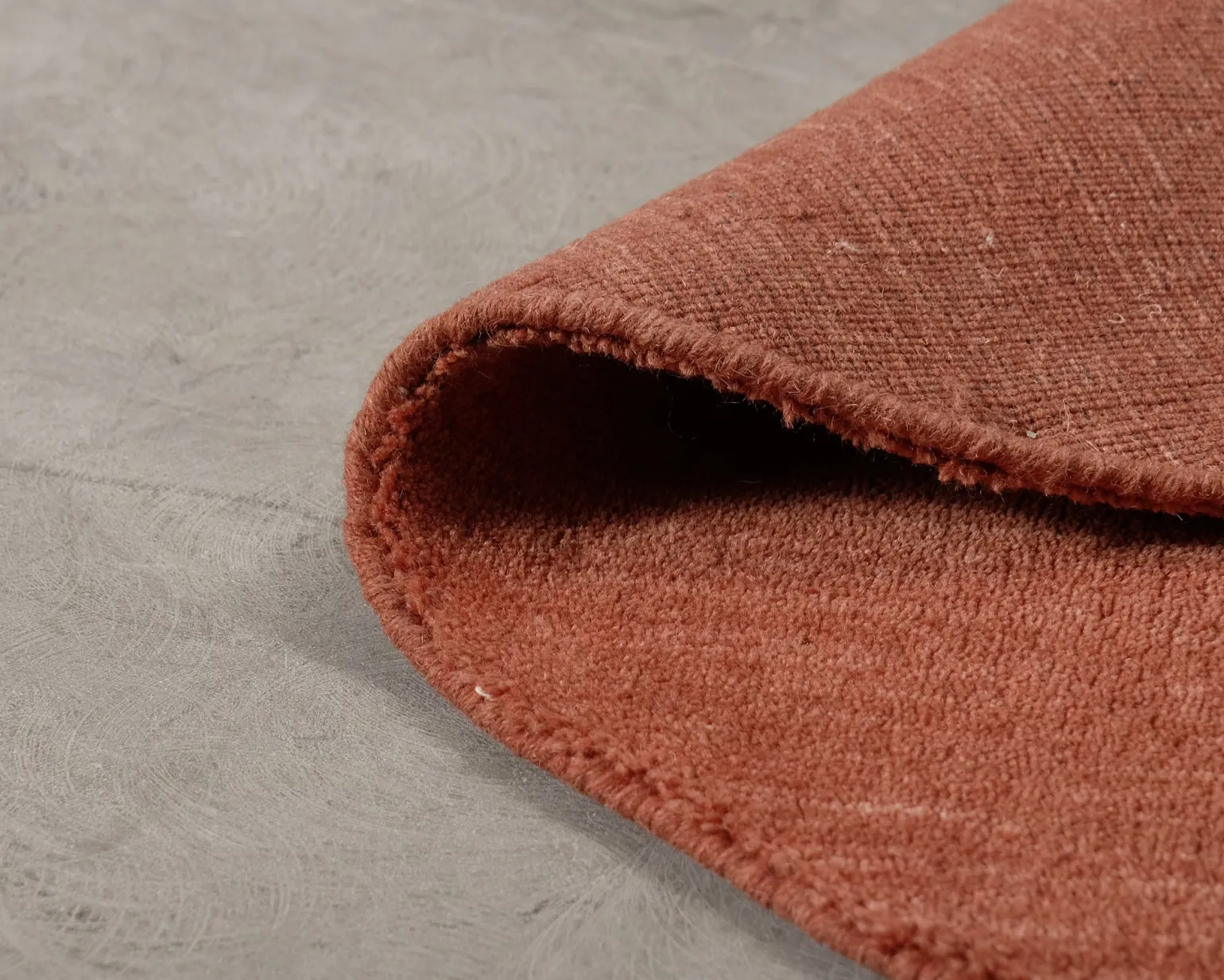 Rugvista Premium Handloom runt ullmatta ø 200 cm senapsgul
