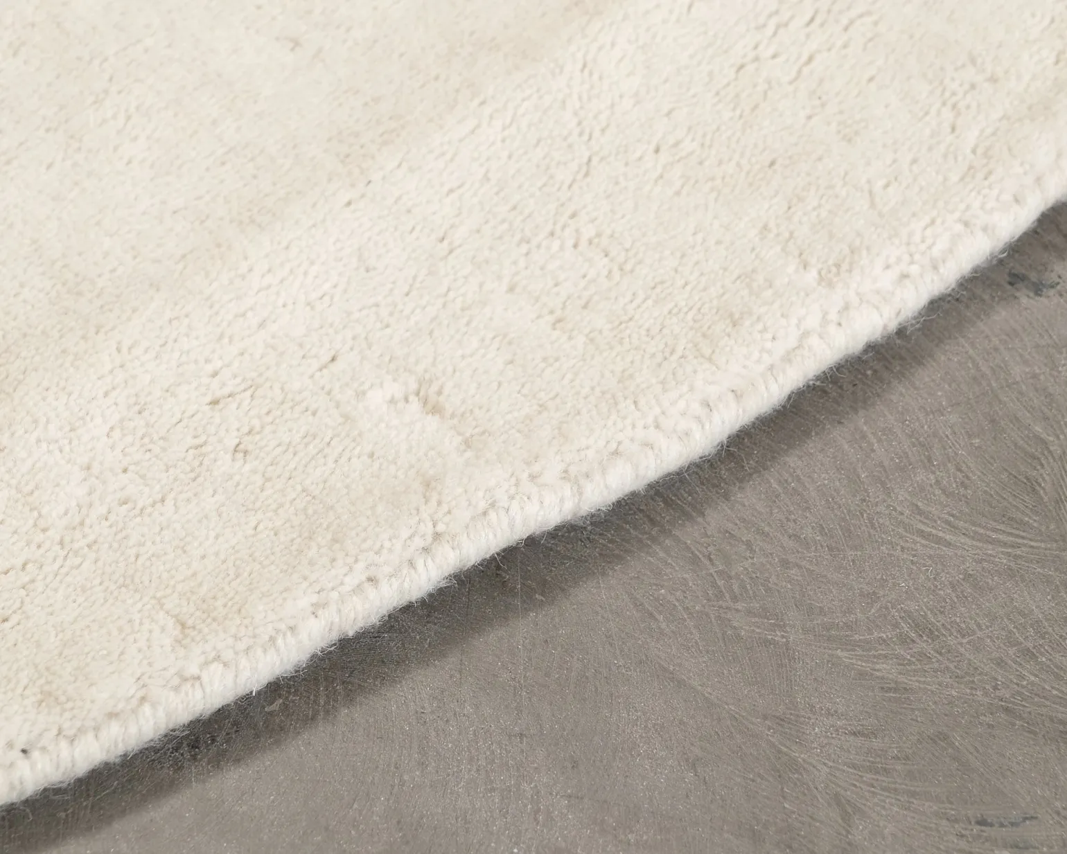 Rugvista Premium Handloom ullmatta ø 300 cm naturvit