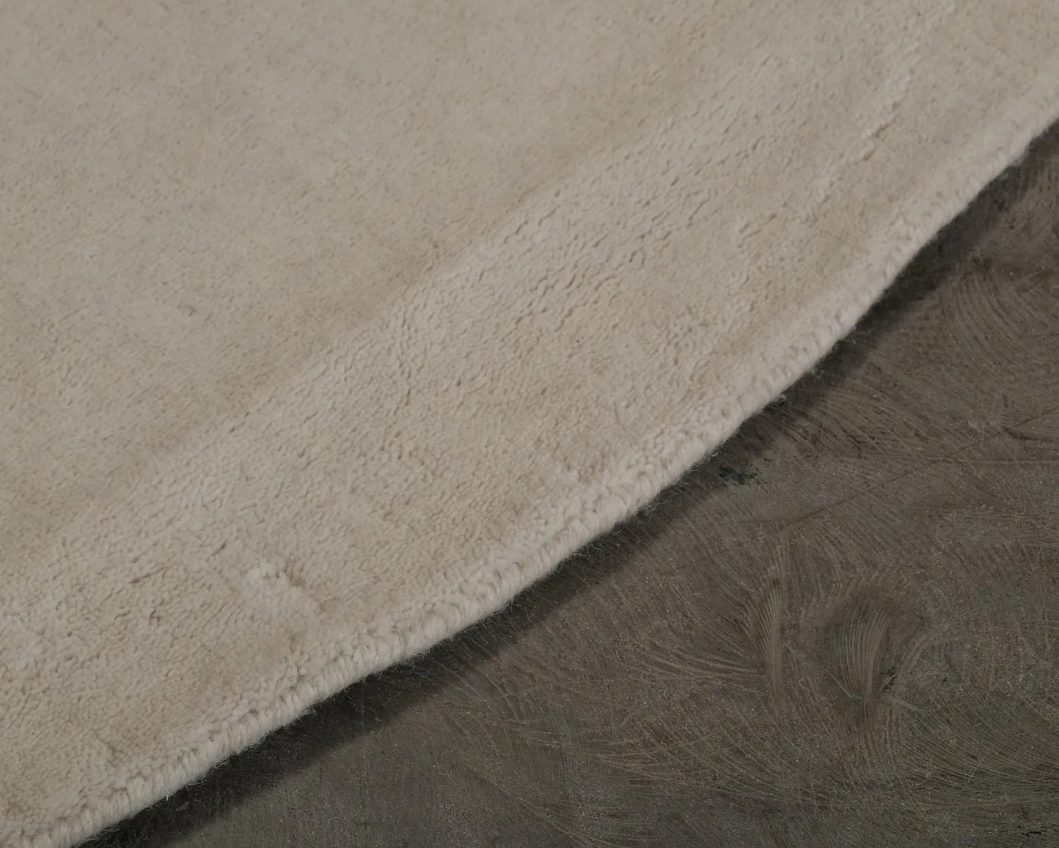 Rugvista Premium Handloom ullmatta ø 300 cm naturvit