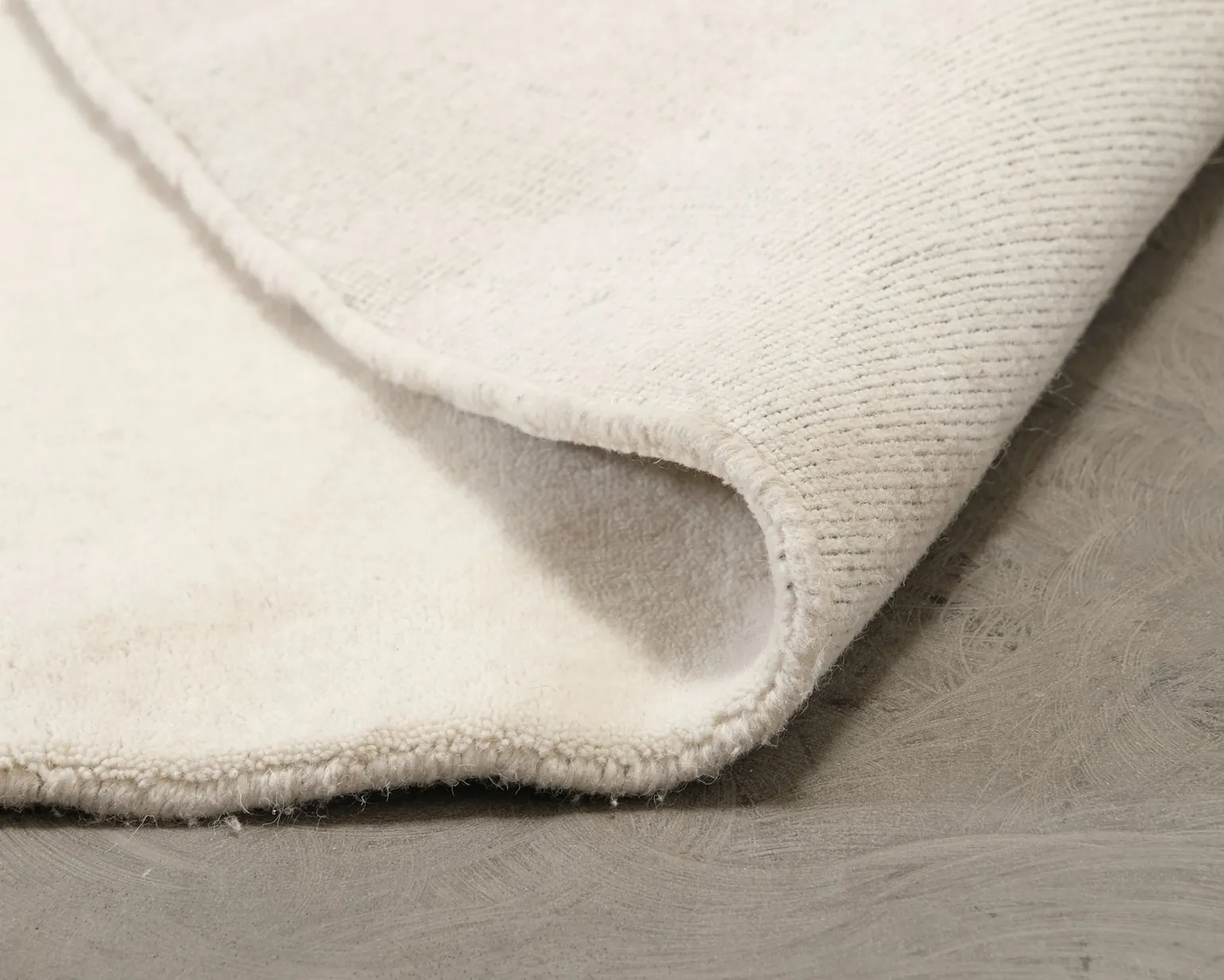 Rugvista Premium Handloom ullmatta ø 300 cm naturvit