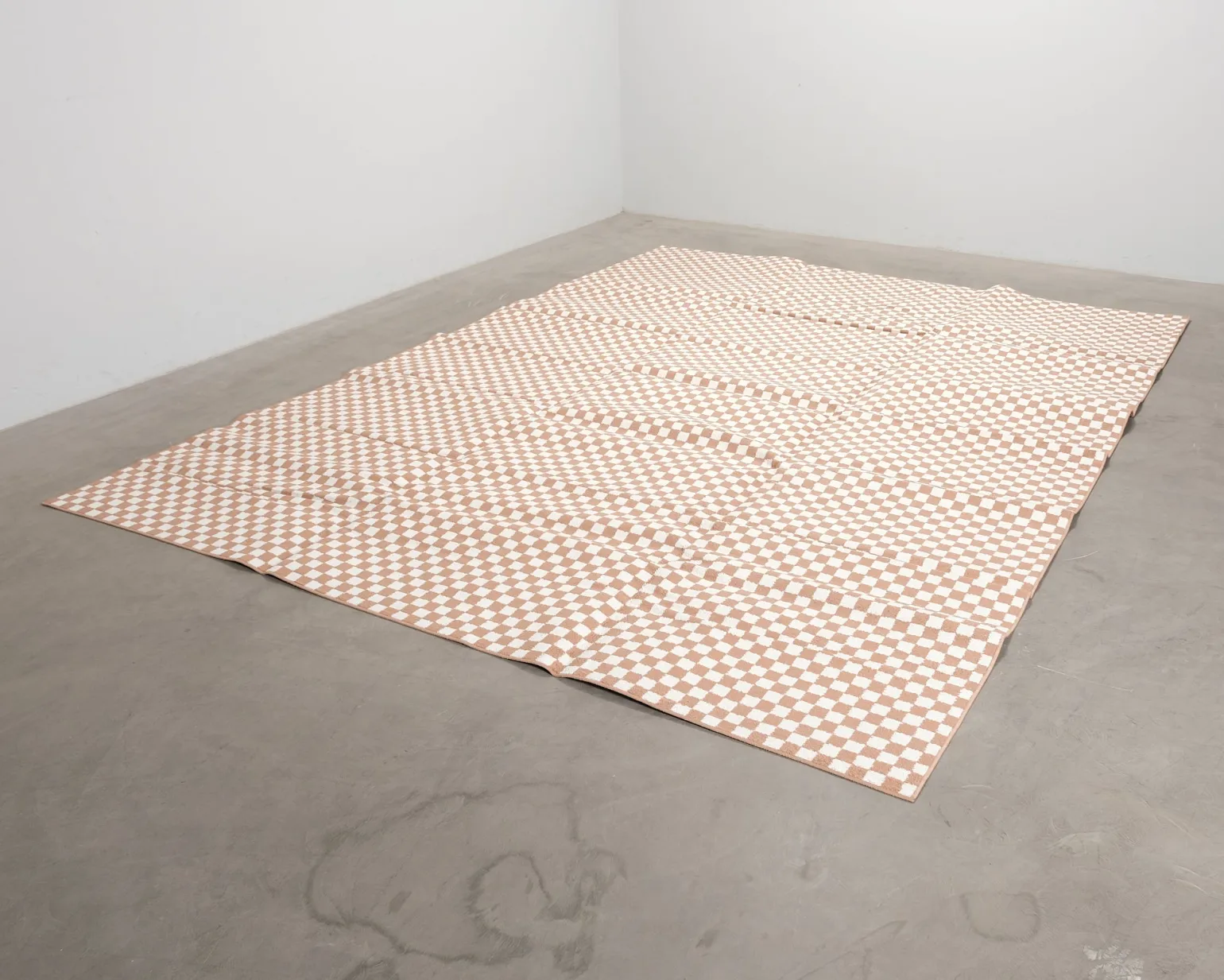 Rugvista Scandina matta 300 x 400 cm orange / vit
