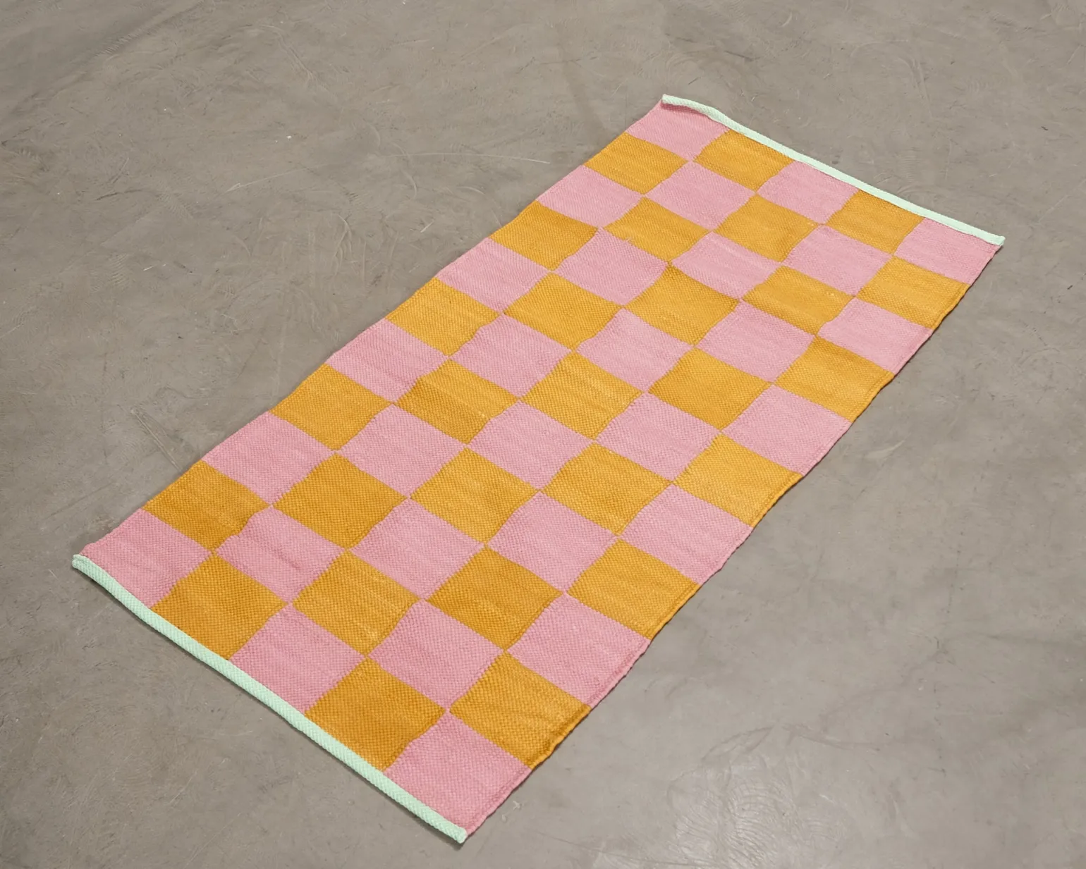 Rugvista Tommy gångmatta 75 x 160 cm orange / rosa