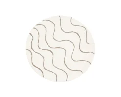 Rugvista Whisper matta ø 200 cm vit / beige