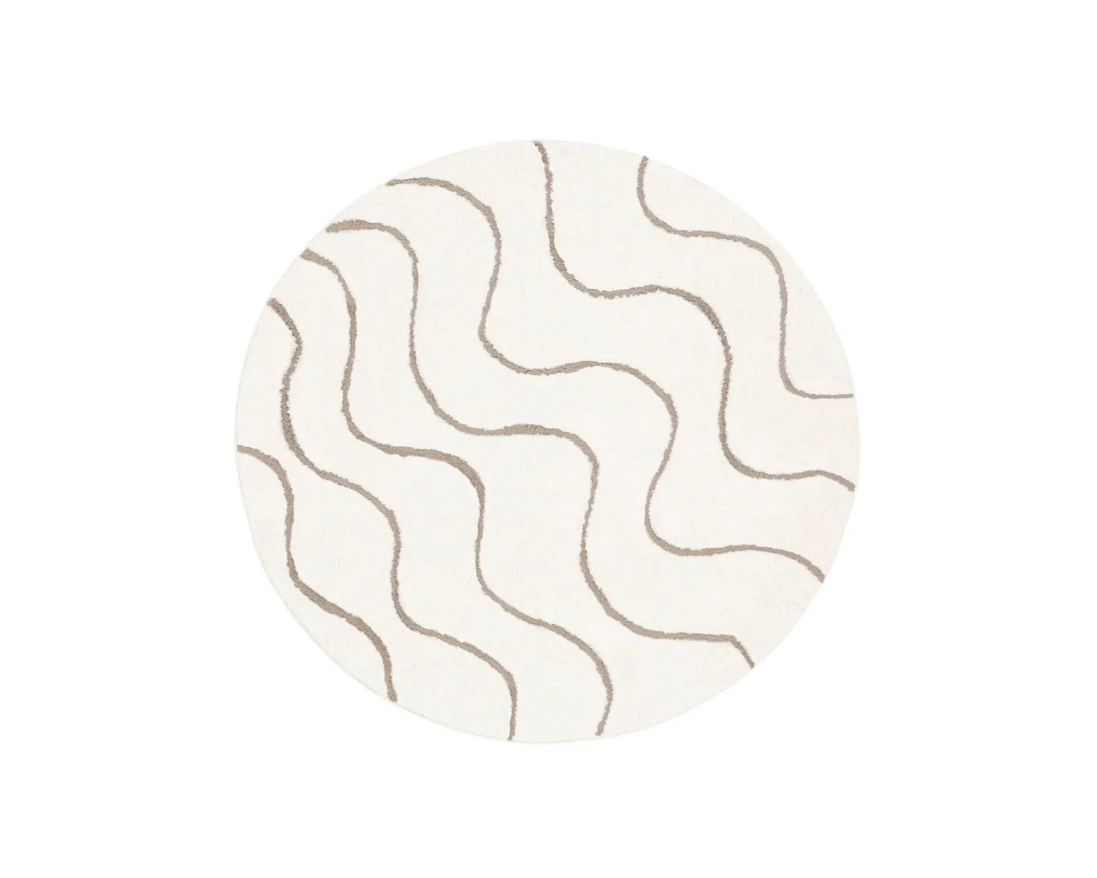 Rugvista Whisper matta ø 200 cm vit / beige