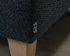 Sits 3-sits soffa med fotpall blå