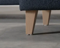 Sits 3-sits soffa med fotpall blå