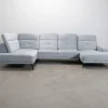 4-sits U-soffa ljusblå