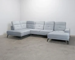 4-sits U-soffa ljusblå