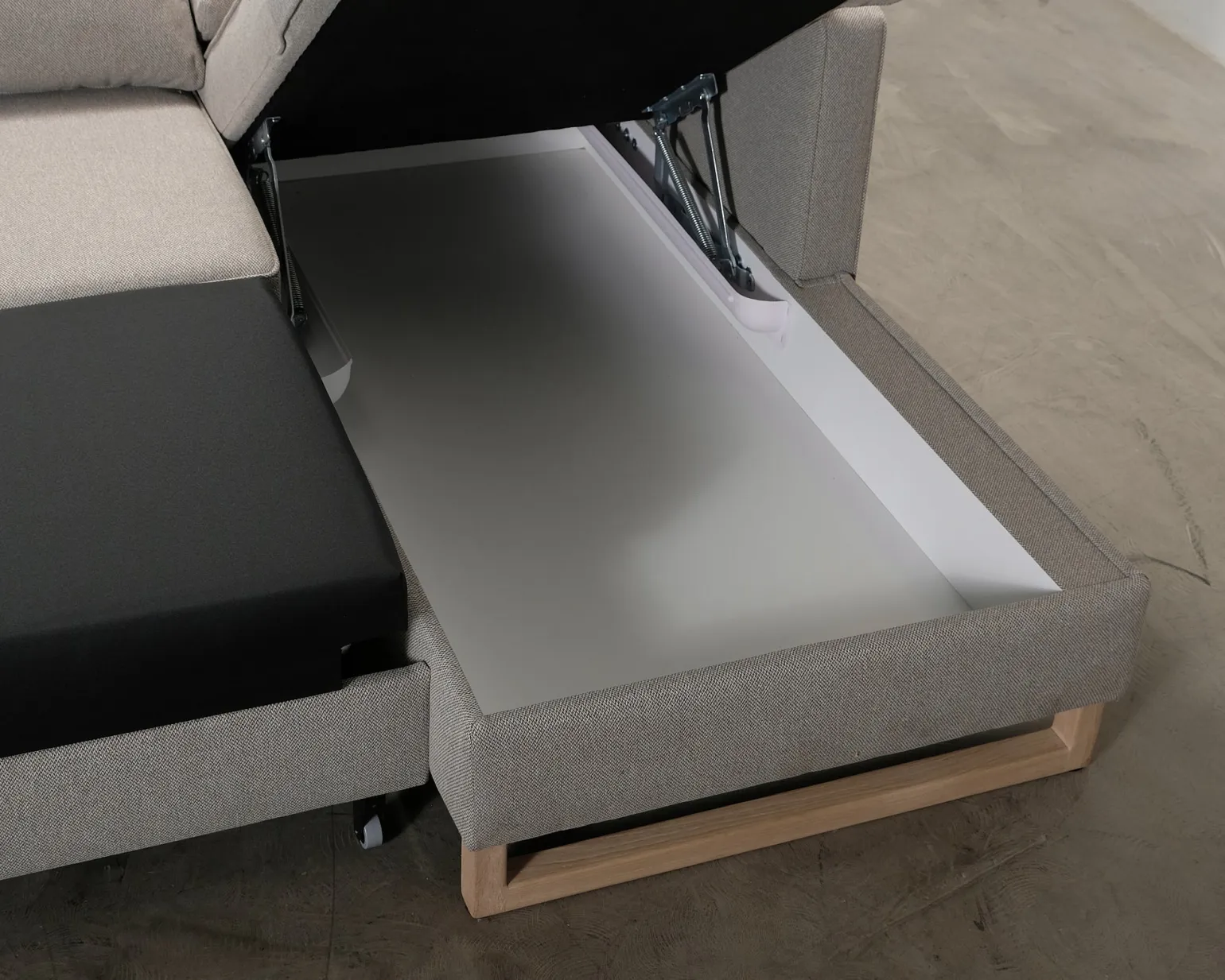 Sofacompany Madison 3-sits bäddsoffa med divan greige