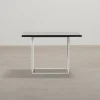 Soffbord med marmorskiva svart 60 x 60 cm