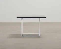 Soffbord med marmorskiva svart 60 x 60 cm