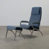 Stressless James fåtölj med fotpall blå