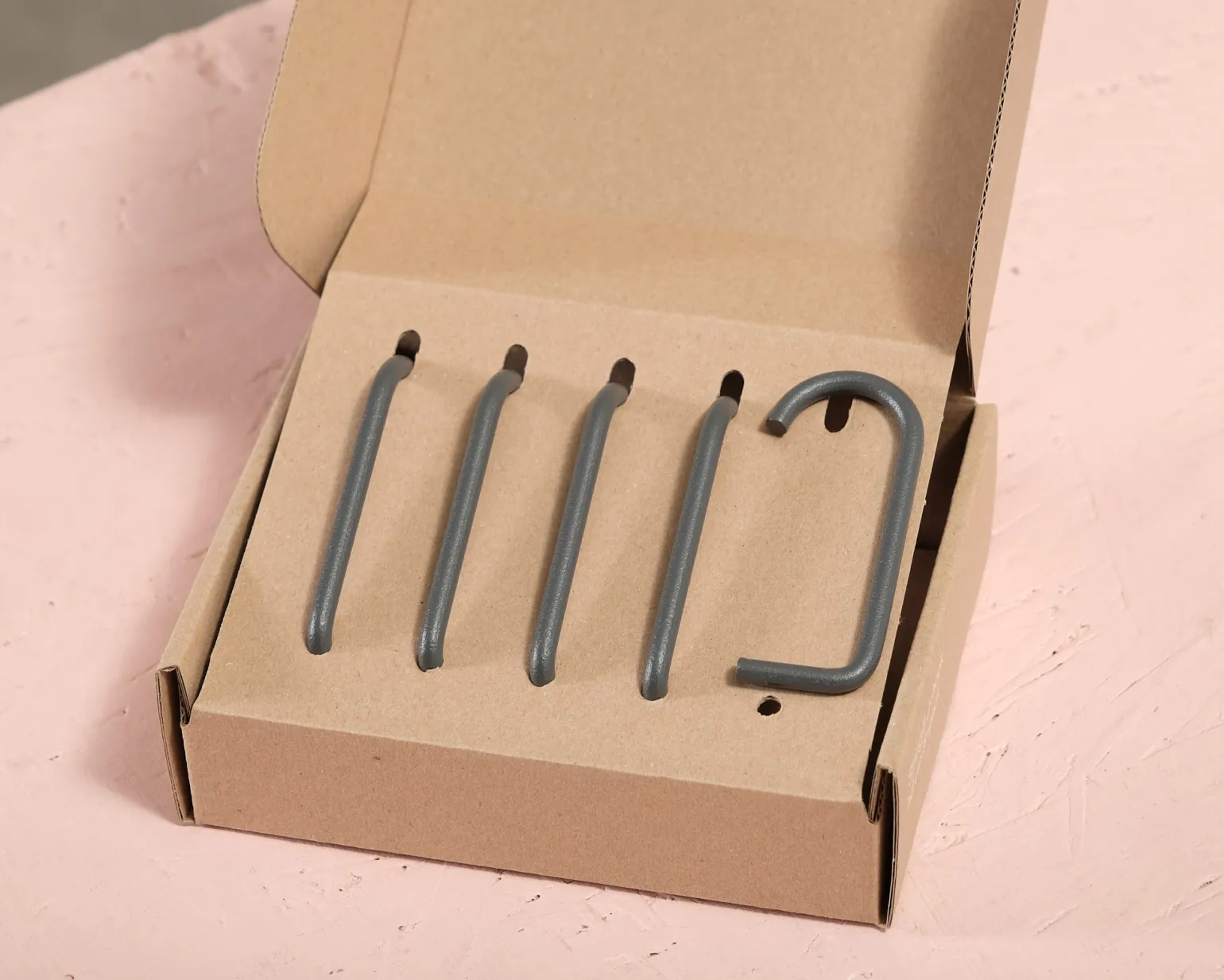 String Systems krokar antracit, set om 5