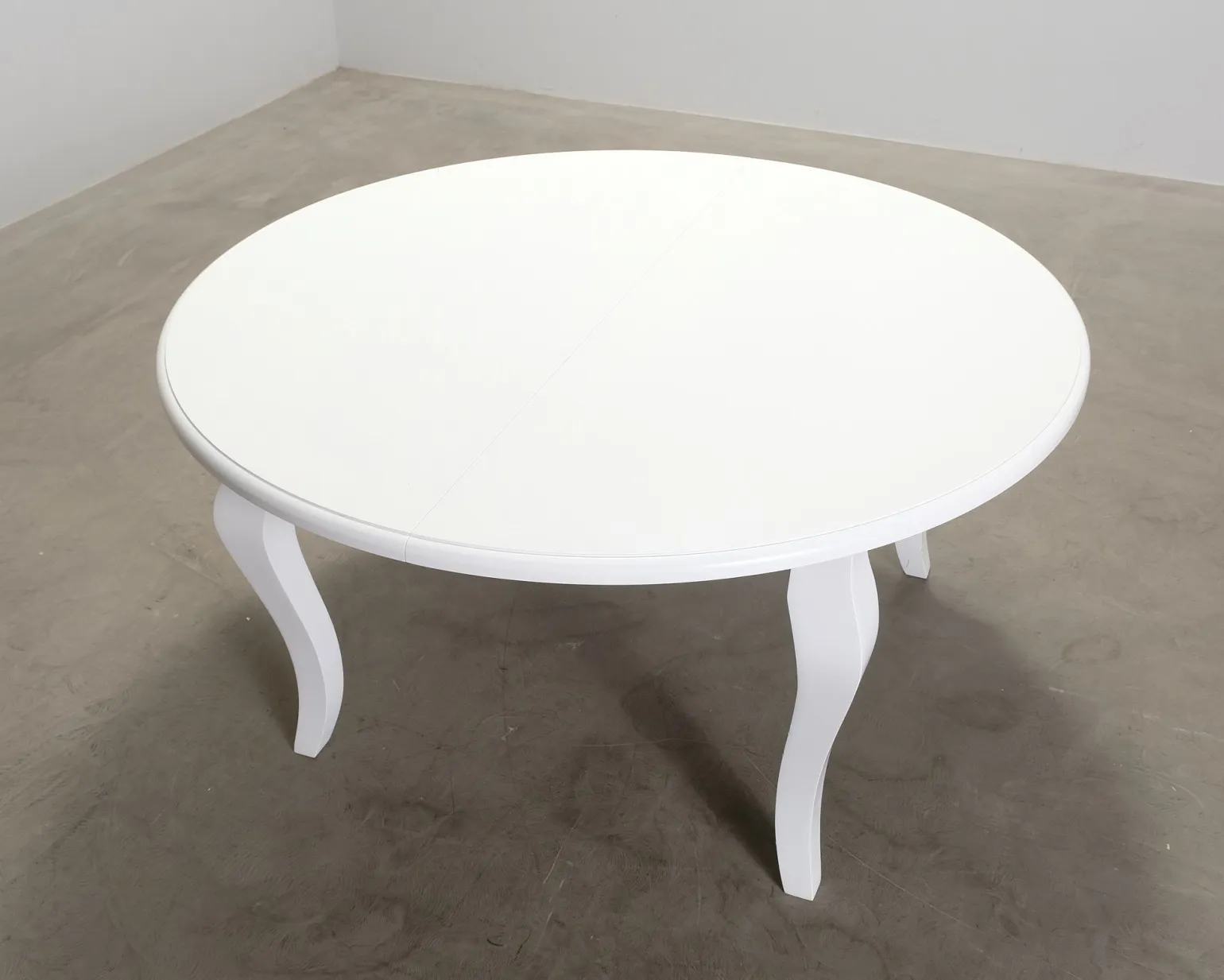 Tabell matbord ø 150 cm vit