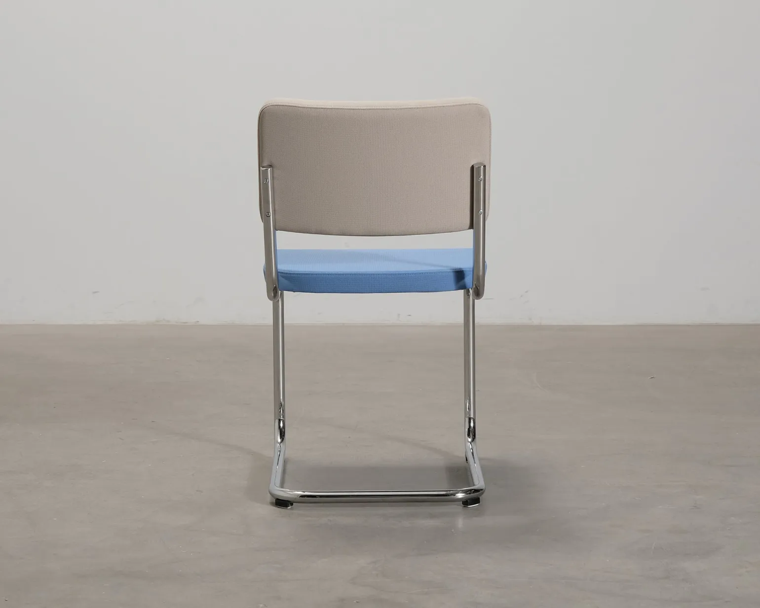 Thonet S 43 stol blå / beige