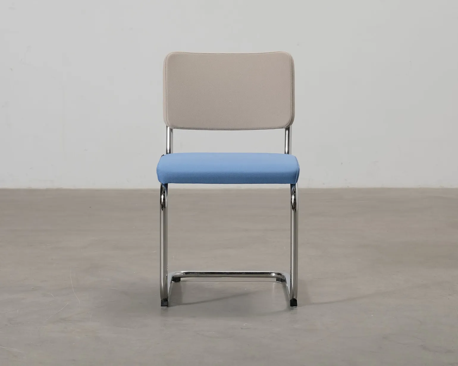 Thonet S 43 stol blå / beige