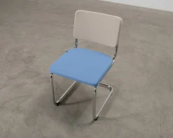 Thonet S 43 stol blå / beige