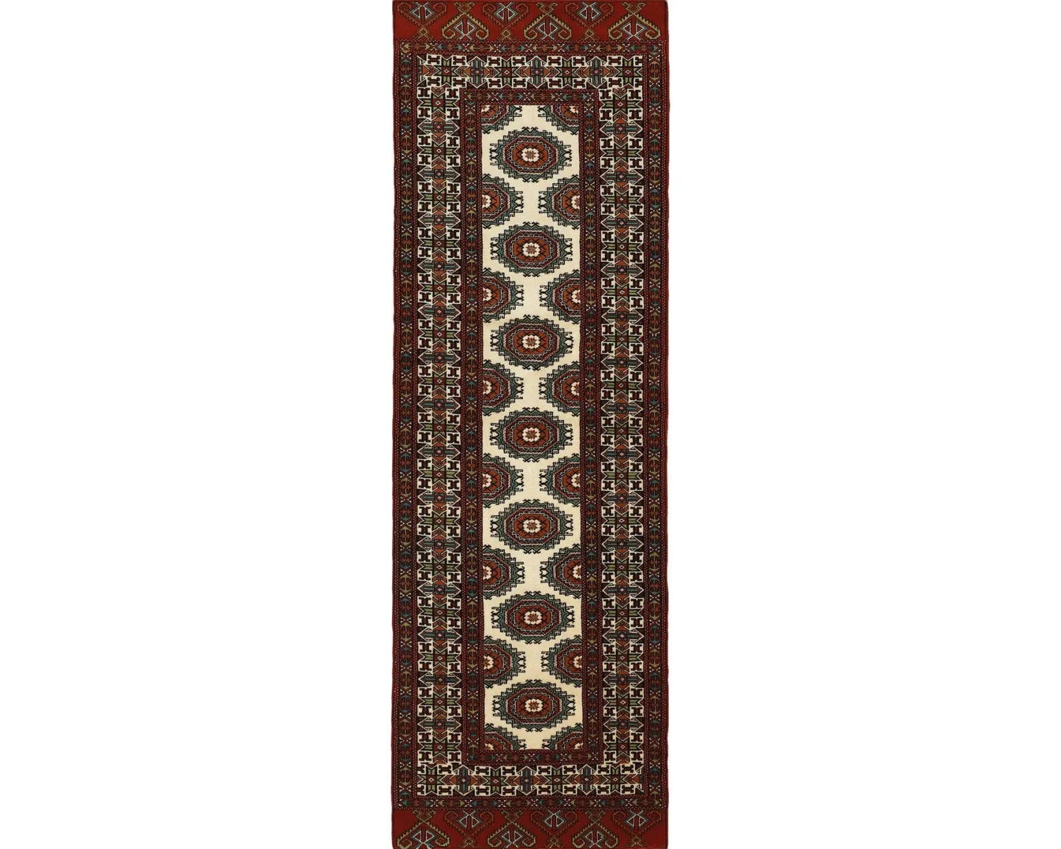 Torkaman Fine orientalisk matta 88 x 287 cm