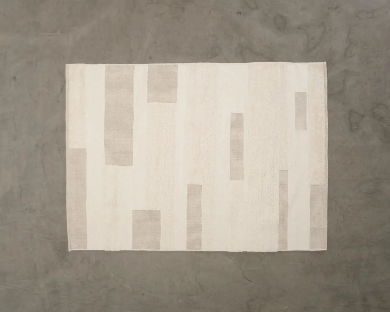 Ullmatta 160 x 225 cm naturvit