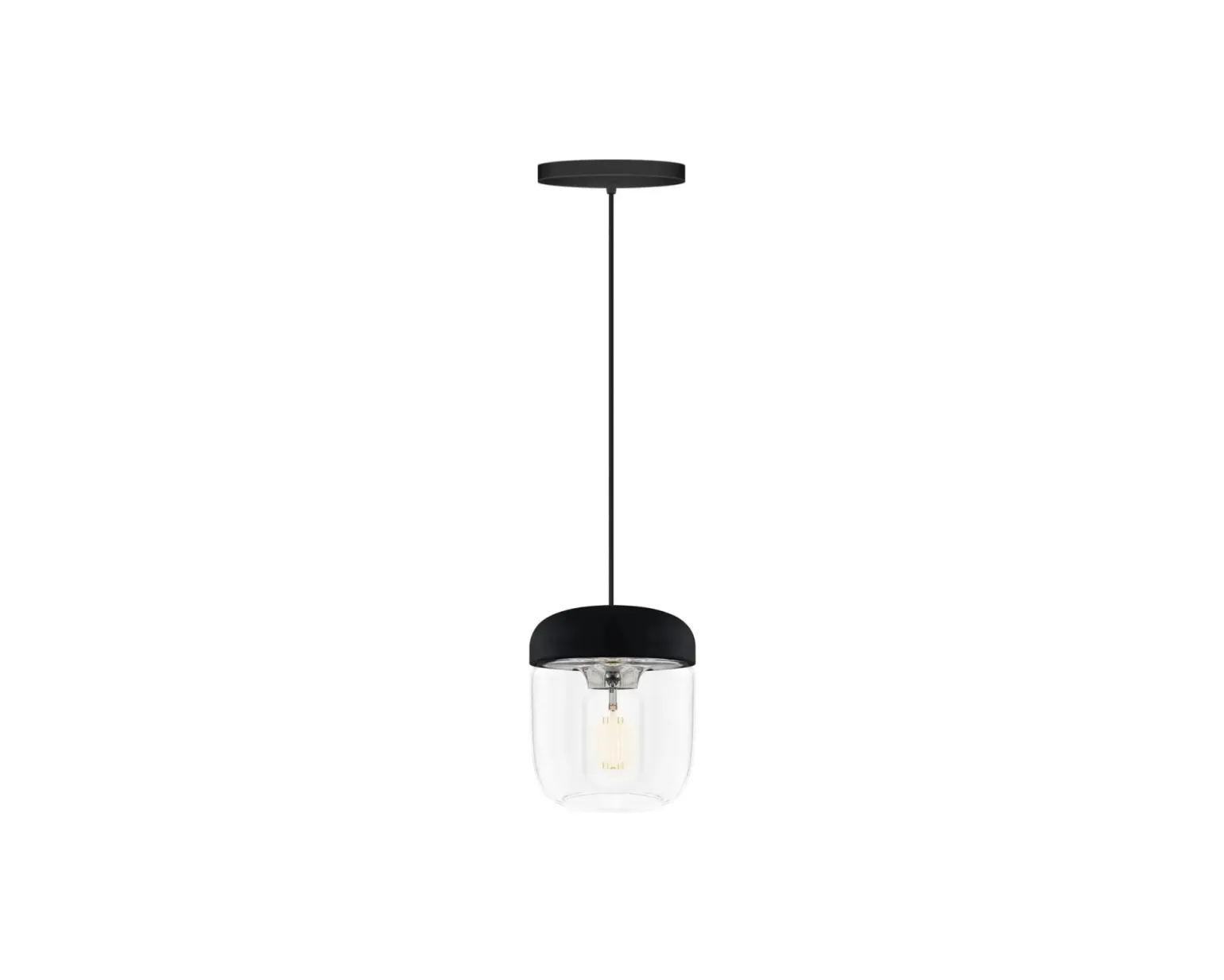 Umage Acorn lampskärm svart / polerad stål