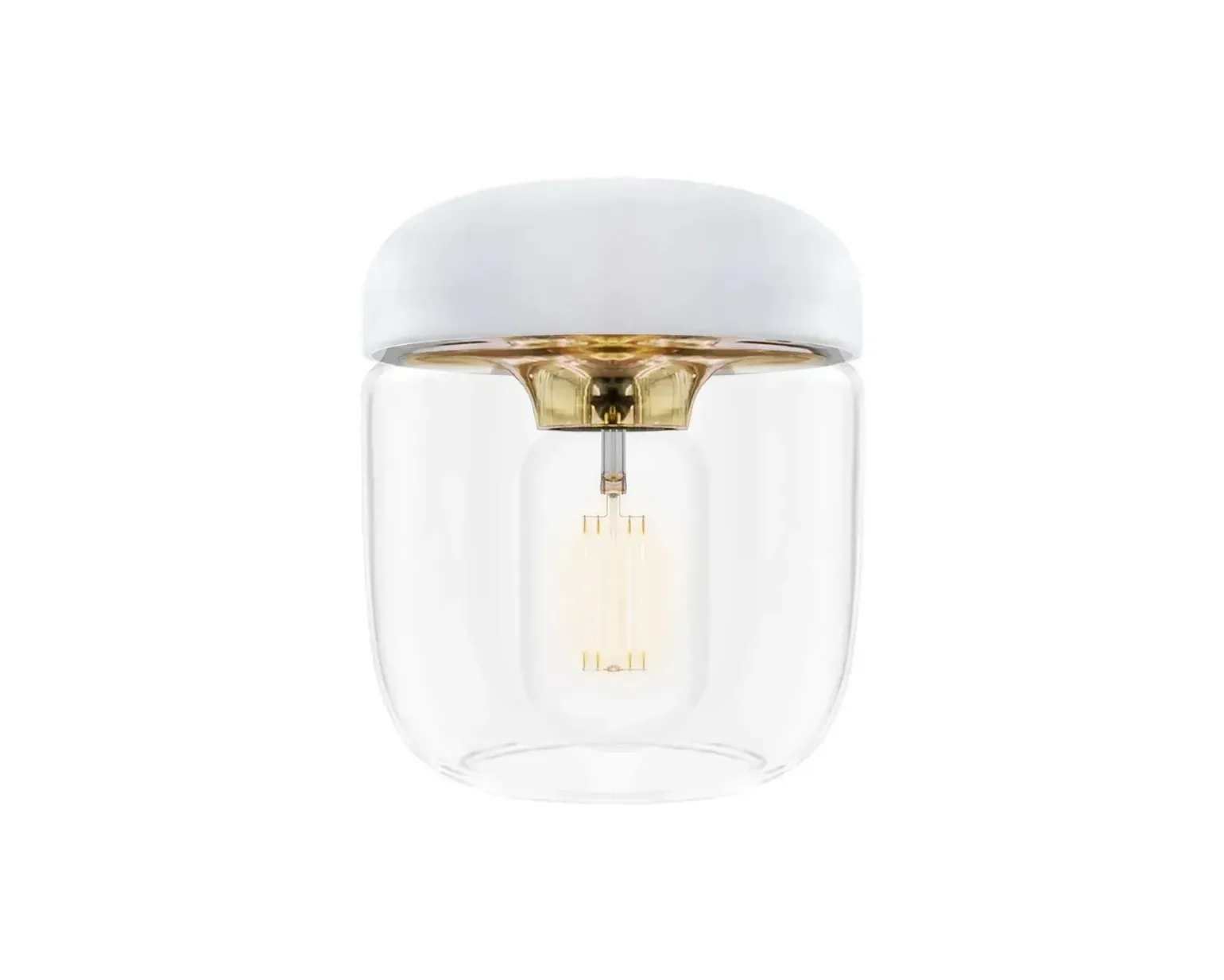 Umage Acorn lampskärm vit / polerad mässing