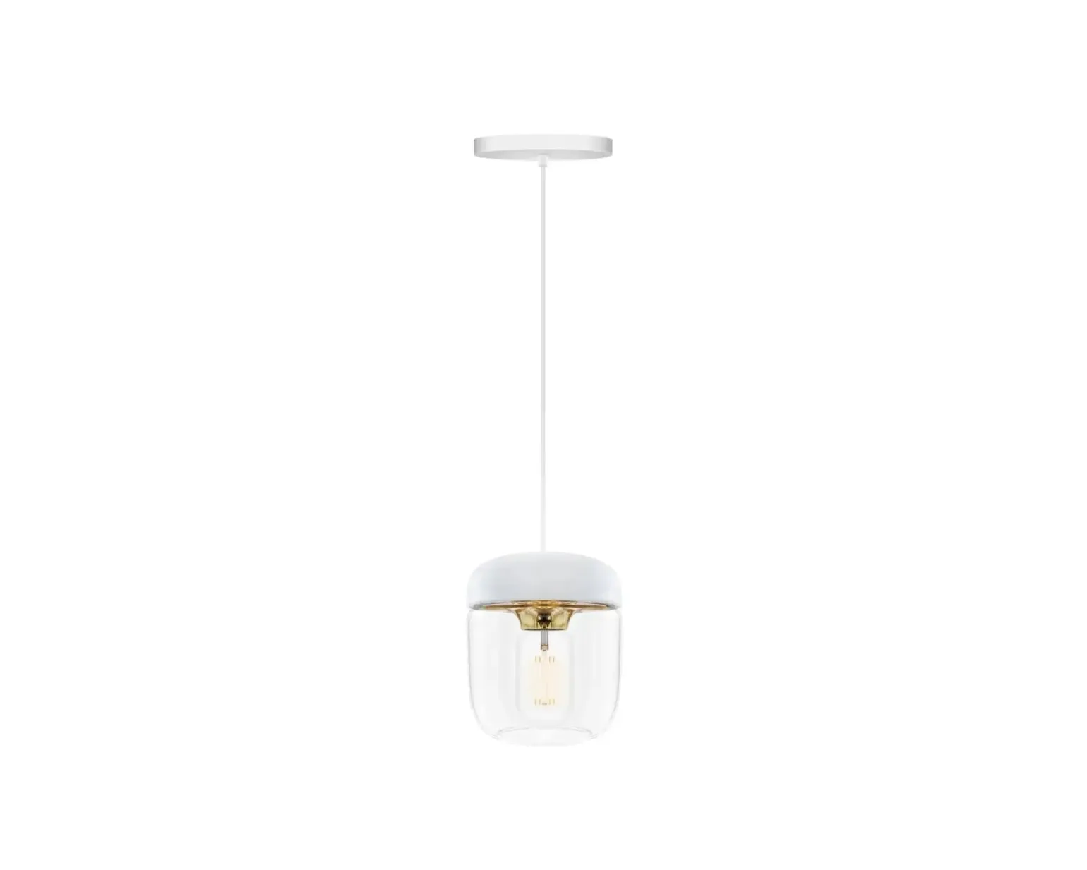 Umage Acorn lampskärm vit / polerad mässing